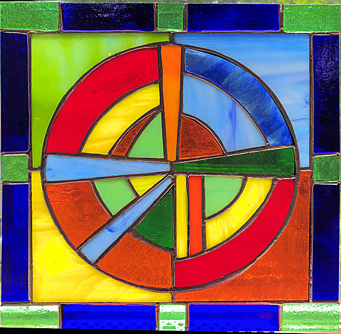Stained glass sphere quilt